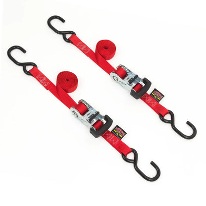 1" Wide Ratchet Straps with S Hooks