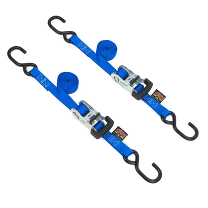 1" Wide Ratchet Straps with S Hooks