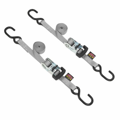 1" Wide Ratchet Straps with S Hooks