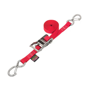 1" SS Wide Ratchet Strap With Latch Hooks