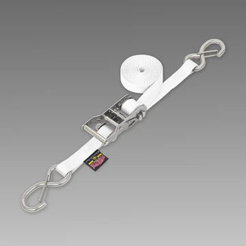 1" SS Wide Ratchet Strap With Latch Hooks