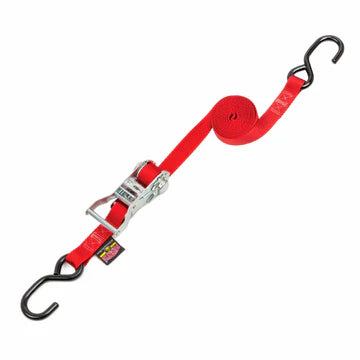1" Wide Ratchet Straps with S Hooks
