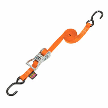 1" Wide Ratchet Straps with S Hooks