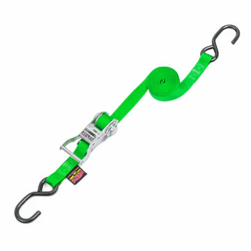 1" Wide Ratchet Straps with S Hooks